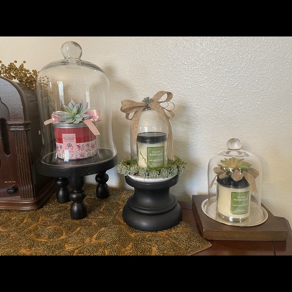 Pottery Barn Candle Holder with Cloche - Picture 7 of 7